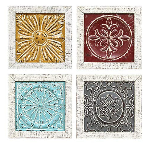 24 inch X 1 inch X 24 inch 4Pcs Accent Tile Wall Art