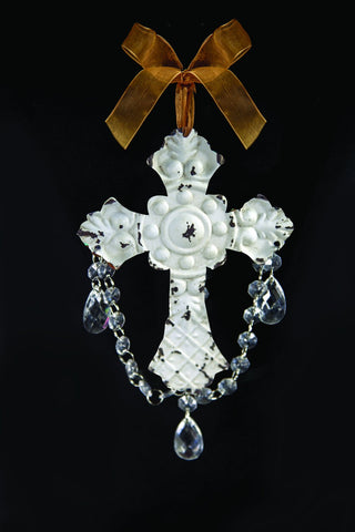 MWW Symbol of FaiThrow Dangle Cross White Set of 4