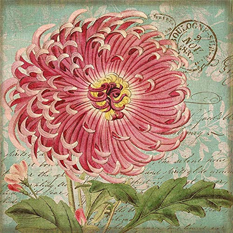 ArtFuzz Suzanne nicoll Floral Image Art Printed to Distressed Wood Wood Sign 20x20 Special