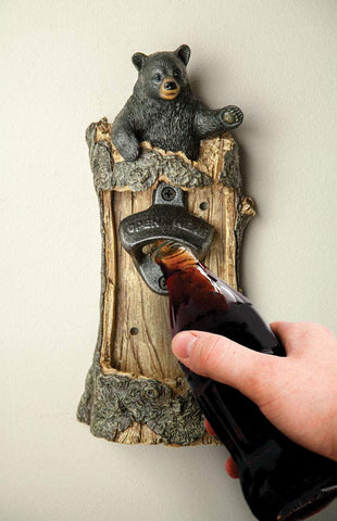 MWW Resin Black Bear Bottle Opener Piece