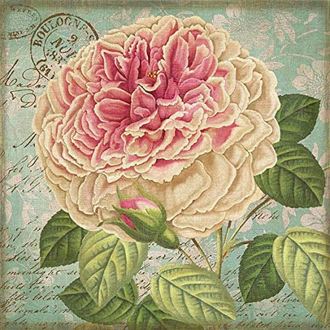 ArtFuzz Suzanne nicoll Floral Image Printed Distressed Wood Wood Sign 20x20 Special