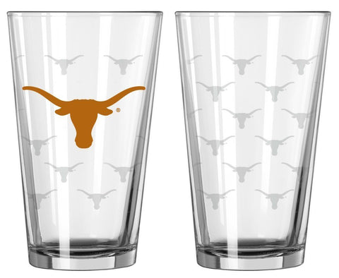 Boelter Brands Texas Longhorns Satin Etch Pint Glass Set