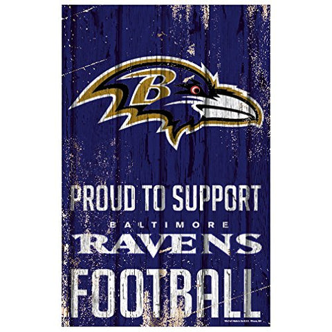 WinCraft NFL Baltimore Ravens Sports Fan Home Decor, Team Color, 11x17