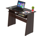 30 inch Elegant Espresso Melamine & Engineered Wood Writing Desk with a Storage Area
