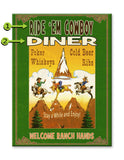 Cowboy Diner Wood 23x31