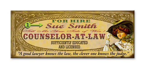 Lawyer (Female) Wood 17x44