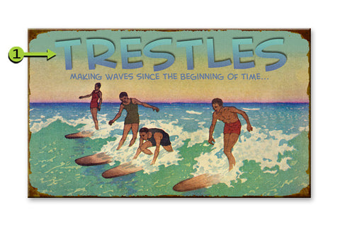 Riding the Waves Wood 28x48