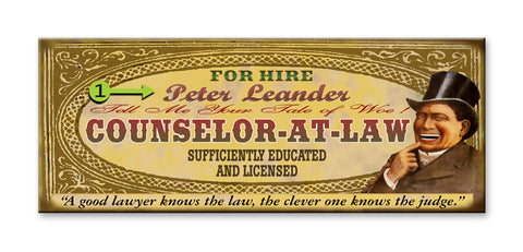 Lawyer (Male) Metal 17x44