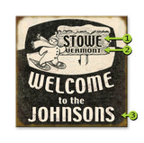 Snowman Welcome Wood 28x28