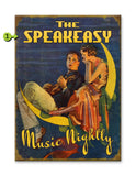 Music Nightly (Couple on the Moon) Metal 23x31