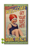 Get Your Toes Wet Wood 18x30