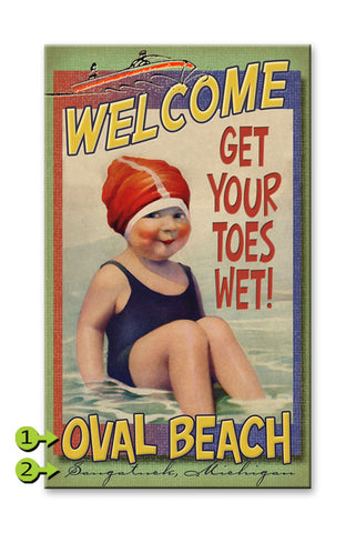 Get Your Toes Wet Wood 18x30