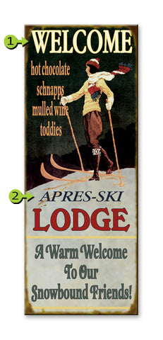 Apres Ski Metal 17x44