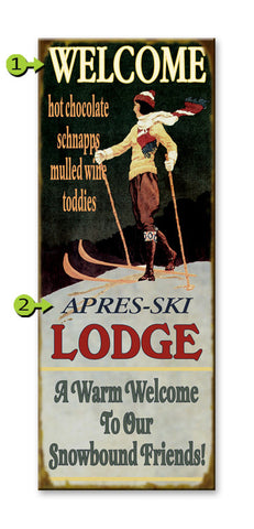 Apres Ski Wood 17x44