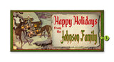 Happy Holidays Metal 10.5x24