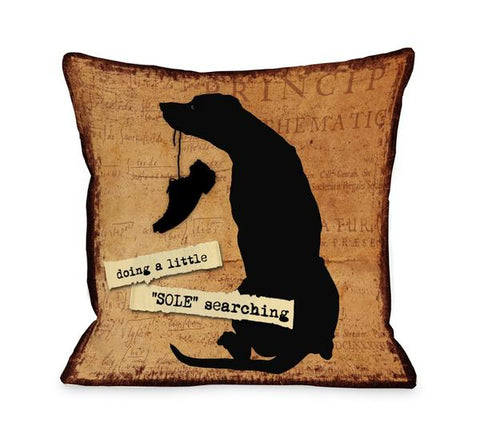 A Little Sole Searching Throw Pillow by Kate Ward Thacker