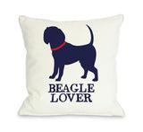 Beagle Lover Throw Pillow by