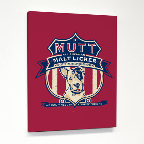 Mutt Licker Canvas by Dog is Good 11 X 14
