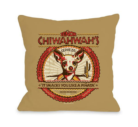 Senior Chiwahwah Throw Pillow by Dog Is Good