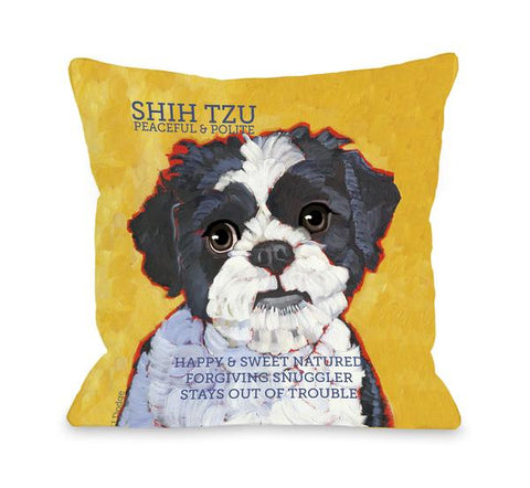 Shih Tzu 4 Throw Pillow by Ursula Dodge