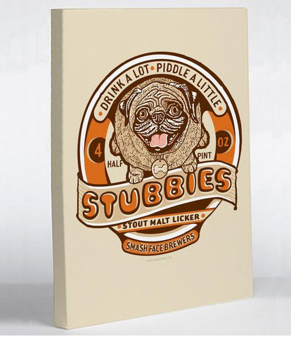 Stubbies Canvas Wall Decor by Dog is Good