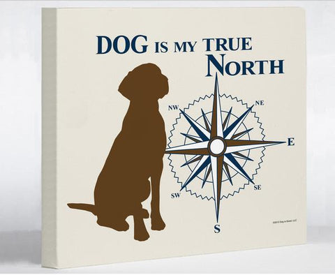 Dog True North Canvas Wall Decor by Dog is Good