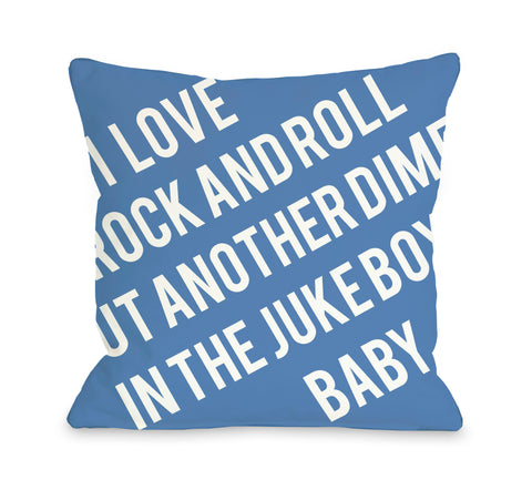 Put Another Dime in the Jukebox Baby Throw Pillow by OBC 18 X 18