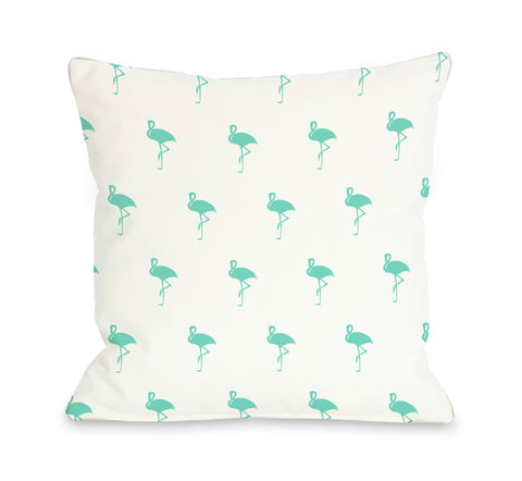 All Over Flamingo Throw Pillow by OBC 18 X 18