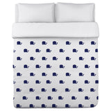 All Over Mini Whale - White Blue Duvet Cover by OBC 104 X 88
