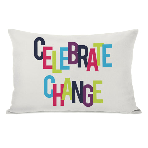 Celebrate Change - Ivory Lumbar Pillow by OBC 14 X 20