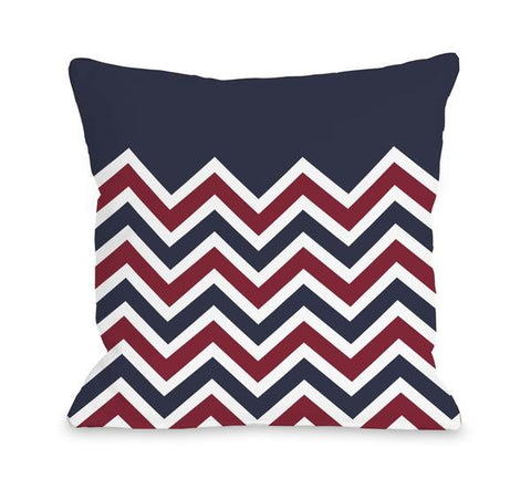 Chevron Solid American Throw Pillow by