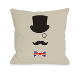 A British Gentleman Throw Pillow by OBC 18 X 18