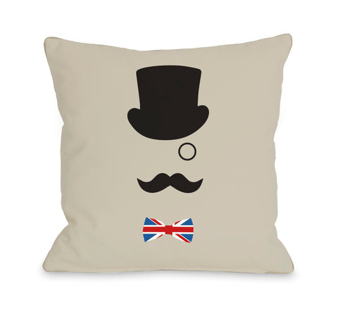 A British Gentleman Throw Pillow by OBC 18 X 18