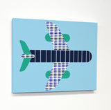 Airplane - Blue Canvas by OBC 11 X 14