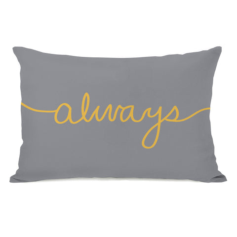 Always Mix & Match - Mimosa/Gray Lumbar Pillow by OBC 14 X 20