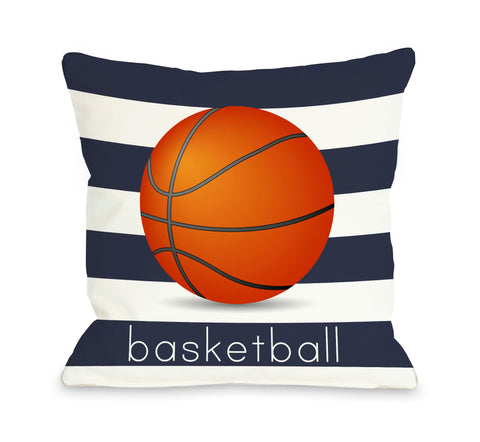 Basketball Throw Pillow by OBC 18 X 18