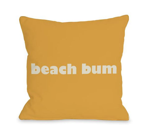 Beach Bum Throw Pillow by