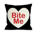 Bite Me Throw Pillow by OBC 18 X 18