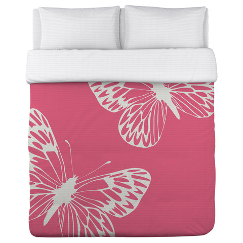 Oversized Butterfly - Honeysuckle Duvet Cover by OBC 88 X 88