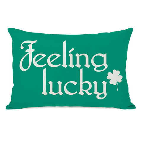 Feeling Lucky Shamrock Lumbar Pillow by OBC 14 X 20