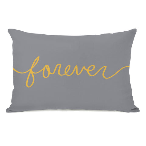 Forever Mix & Match - Mimosa Gray Lumbar Pillow by OBC 14 X 20