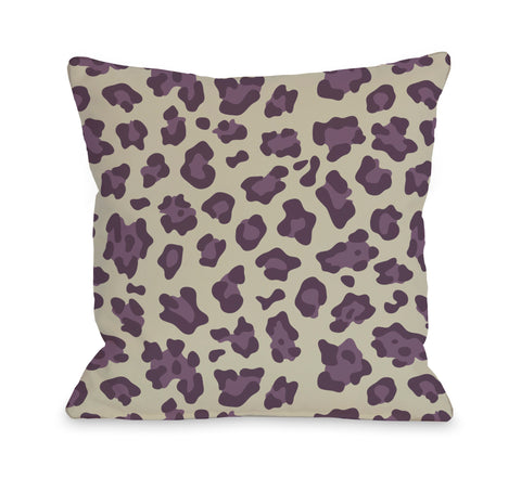 Gabriella Cheetah - Blackberry Throw Pillow by OBC 18 X 18