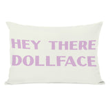 Hey There Dollface Lumbar Pillow by OBC 14 X 20
