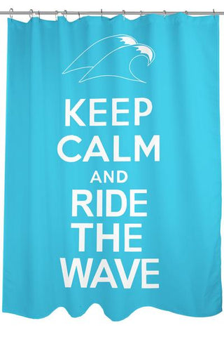 Keep Calm & Ride The Wave Shower Curtain by