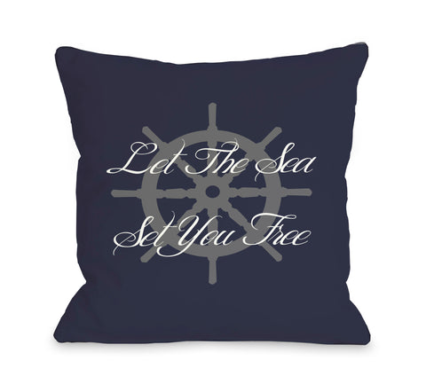 Let The Sea Set You Free Lumbar Pillow by OBC 14 X 20