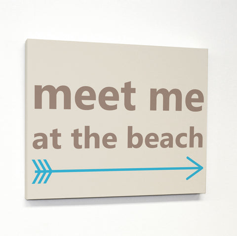 Meet Me at the Beach Canvas by OBC 11 X 14