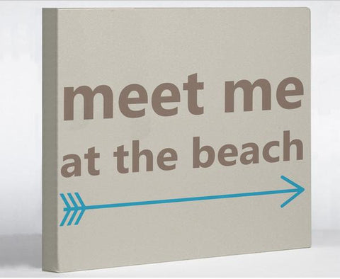 Meet Me at the Beach Canvas Wall Decor by