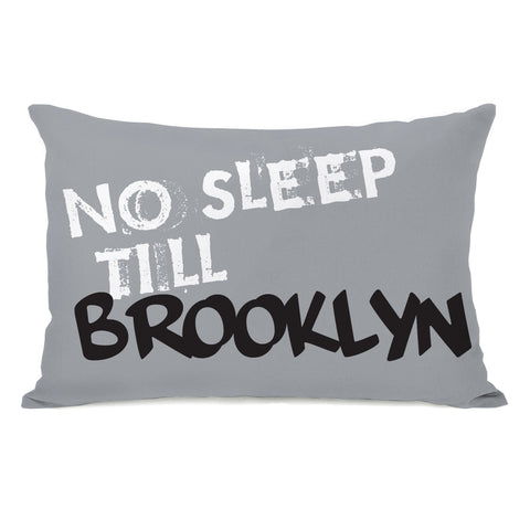 No Sleep Till Brooklyn Lumbar Pillow by OBC 14 X 20