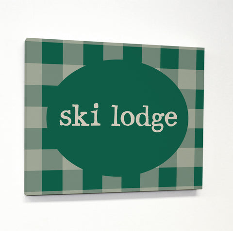 Ski Lodge Plaid Canvas by OBC 11 X 14