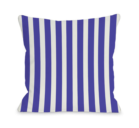 Stripes - Purple Throw Pillow by OBC 18 X 18